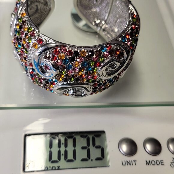 Multicolored Cuff Bangle Bracelet - Picture 10 of 16